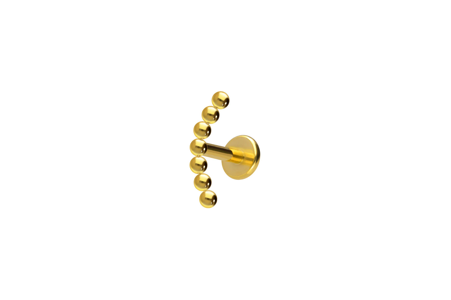 Titan Labret Piercing mit Innengewinde 7 KUGELN